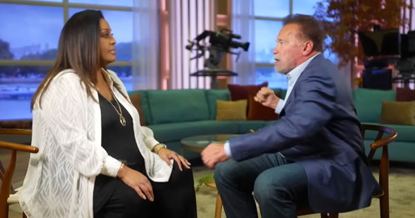 Arnold Schwarzenegger and Alison Hammond