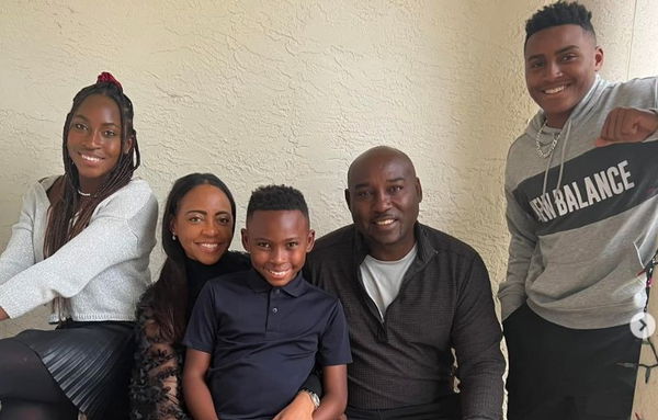 Coc Gauff with her family.