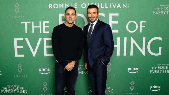 David Beckham and Ronnie O’Sullivan’s Bromance Comes to Light at ‘The Edge of Everything Premiere