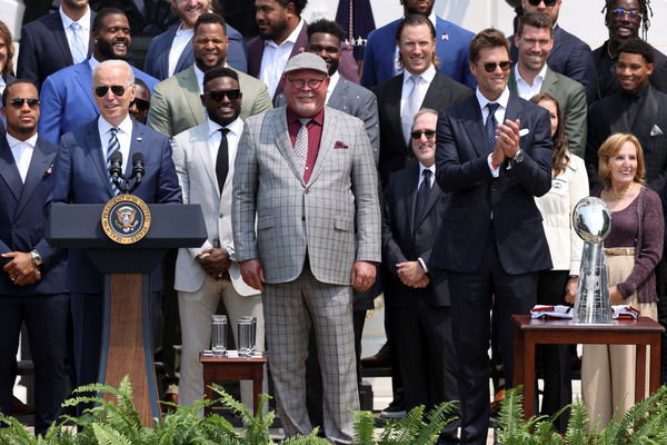 U.S. President Biden welcomes Super Bowl champion Tampa Bay Buccaneers at the White House