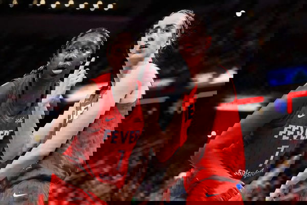 Caitlin Clark and Aliyah Boston