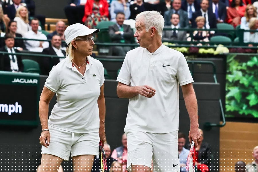 Martina Navratilova and John McEnroe at Wimbledon