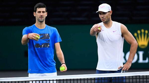 djokovic-nadal-paris-2019-practice-photo