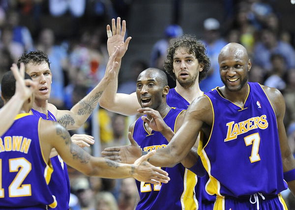 Lamar Odom, Pau Gasol, Kobe Bryant and Luke Walton