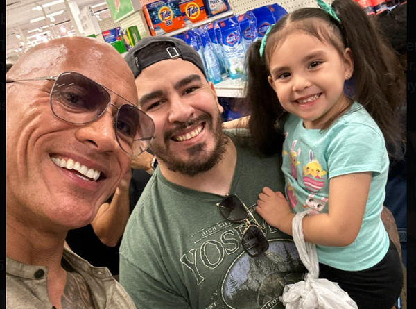 dwayne johnson with his fans