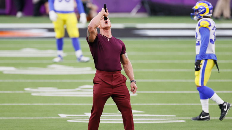 Here is The Rock's team introductions at Super Bowl LIV