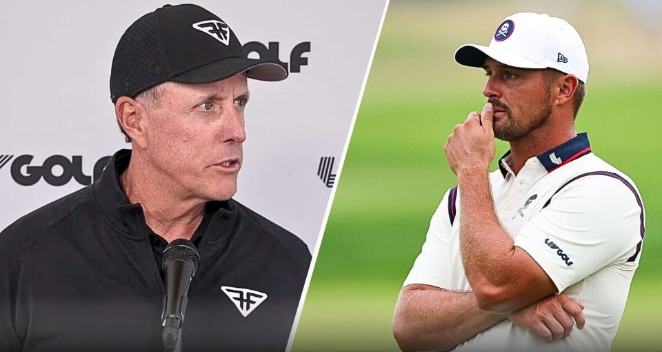 Bryson DeChambeau and Phil Mickelson