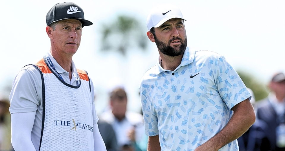 Scottie Scheffler and Caddie Ted Scott