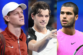 Jannik Sinner, Taylor Fritz, Carlos Alcaraz