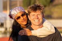 Tara Davis-Woodhall and Hunter Woodhall