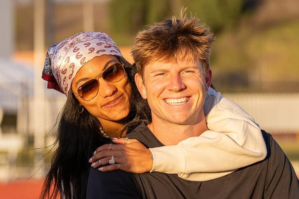 Tara Davis-Woodhall and Hunter Woodhall