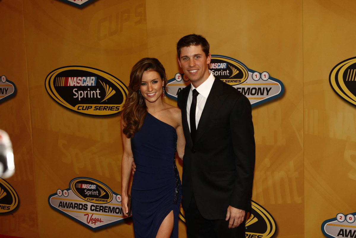 Newly Engaged Denny Hamlin & Jordan Fish Adorably Team Up to Teach 6-YO ...