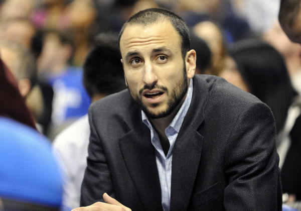 Jan 29, 2012: San Antonio Spurs  Manu Ginobili 20 sits out due to an injury on his hand in an NBA Ba