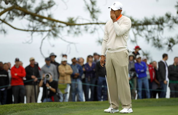 Jan. 24, 2013 &#8211; San Diego, California, U.S. &#8211; TIGER WOODS misses a putt on the 2nd hole of Torrey Pi