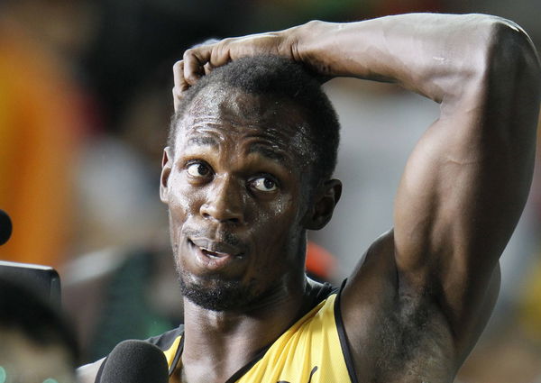 BOLT Usain Team Jamaica IAAF Leichtathletik Weltmeisterschaften 2011 in Deagu in Sued Korea 1 Tag V