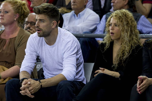 BARCELONA SPAIN April 17 FC Barcelona Barca s football player Gerard Pique with his girlfriend