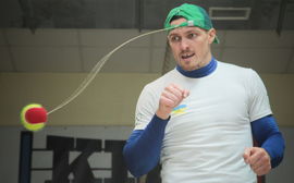 An open training session of Oleksandr Usyk in Kyiv before his bout versus Pedro Rodriguez to take pl