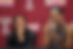 Dawn Staley and A'ja Wilson