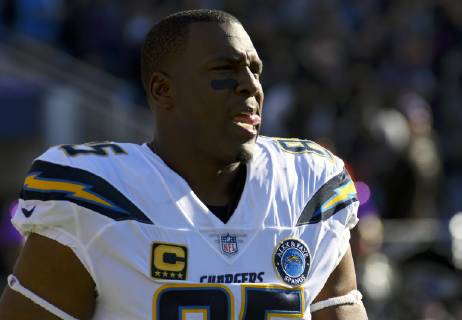 BALTIMORE MD JANUARY 06 Los Angeles Chargers tight end Antonio Gates 85 takes the field for th