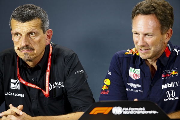 2019 Singapore GP SINGAPORE STREET CIRCUIT, SINGAPORE &#8211; SEPTEMBER 20: Guenther Steiner, Team Principal, Haas F1, and Ch