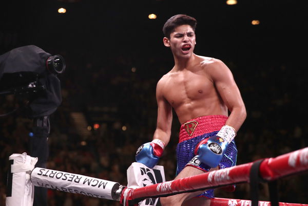 LAS VEGAS, NEVADA, UNITED STATES   NOVEMBER 2, 2019: American boxer Ryan Garcia wins his WBC Silver and NABO lightweight