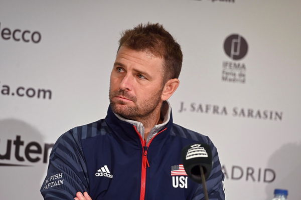 United States Davis Cup team head coach Mardy Fish speaks during a presser on the eve of the beginning of David Cup fina