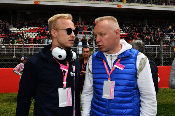 2018 Spanish GP CIRCUIT DE BARCELONA-CATALUNYA, SPAIN &#8211; MAY 13: Nikita Mazepin (RUS) with his Father Dmitry Mazepin (RUS