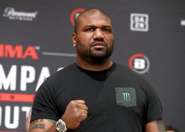 TOKYO, JAPAN   DECEMBER 28, 2019: American MMA fighter Quinton Jackson during a weigh-in ceremony ahead of his Bellator