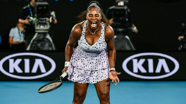 (200122) &#8212; MELBOURNE, Jan. 22, 2020 &#8212; Serena Williams reacts during the women s singles 2nd round match between Serena