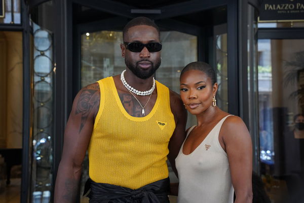 Former NBA star Dwyane Wade and wife Gabrielle Union, actress and former model, arriving at Palazzo Parigi, on th