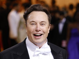 Elon Musk arrives on the red carpet for The Met Gala at The Metropolitan Museum of Art celebrating the Costume Institute
