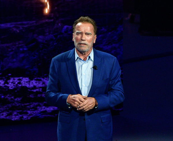 LAS VEGAS, NV &#8211; JANUARY 4: Arnold Schwarzenegger speaks during the CES 2023 BMW keynote at the Pearl Theatre in Las Vega