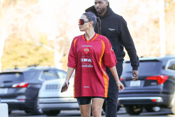 Kim Kardashian and Tristan Thompson at the basketball. Featuring: Kim Kardashian, Tristan Thompson Where: Los Angeles, C