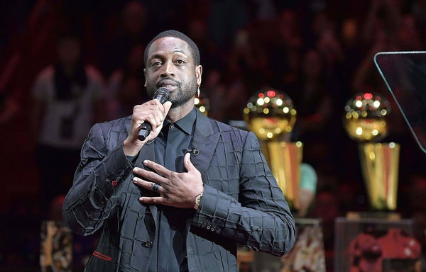 April 1, 2023: Former Miami Heat star Dwyane Wade speaks during his jersey retirement ceremony on Feb. 22, 2020, in Miam