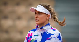 Mandatory Credit: Photo by Rob Prange/Shutterstock (10828606ev) Eugenie Bouchard of Canada in action during the third ro