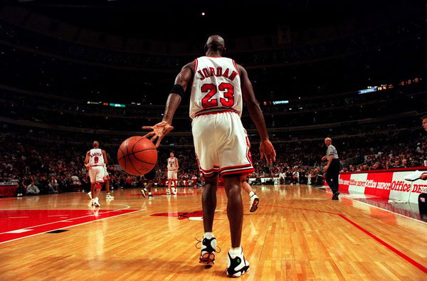 May 6, 2021: Michael Jordan heads up court during a game at the United Center in 1997. &#8211; ZUMAm67_ 0117131649st Copyright