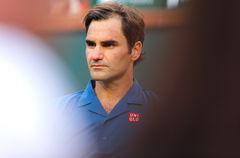 Mandatory Credit: Photo by Ella Ling/BPI/Shutterstock (10158769br) Roger Federer of Switzerland contemplates his loss BN