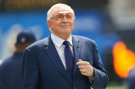 Cowboys Owner Jerry Jones looks on prior to game vs the Chargers at SoFi Stadium on Sunday, September 19, 2021 in Inglew
