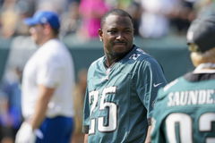 PHILADELPHIA, PA &#8211; OCTOBER 03: Philadelphia Eagles retried running back LeSean McCoy (25) is honored during the game bet