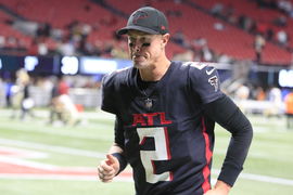 ATLANTA, GA &#8211; JANUARY 09: Atlanta Falcons Quarterback Matt Ryan (2) leaves the field after the final NFL, American Foot