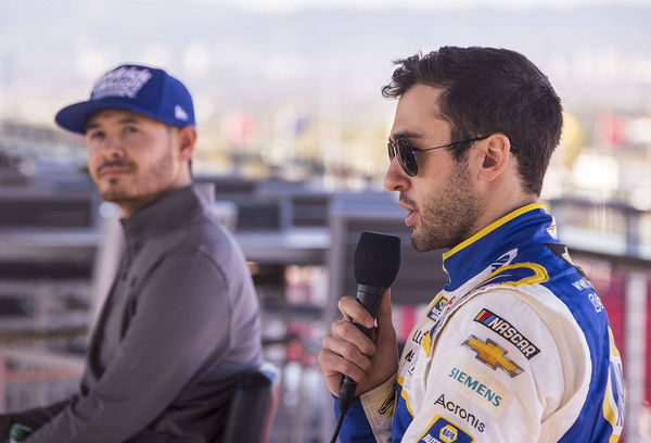 February 5, 2022, Los Angeles, California, USA: Kyle Larson 5 and Chase Elliott 9 attends the NASCAR, Motorsport, USA Bu