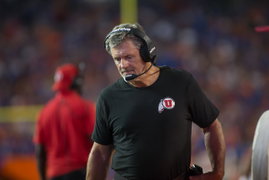 September 3, 2022: Utah Utes head coach Kyle Whittingham walks down the sideline during the NCAA, College League, USA fo