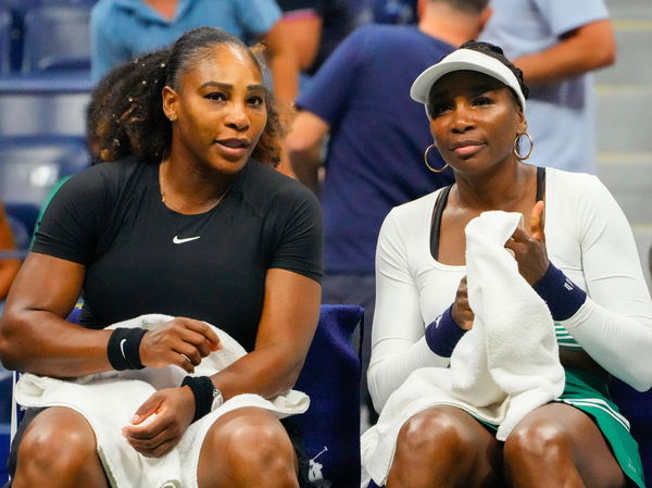 Tennis: US OPEN, Sept 1, 2022; Flushing, NY, USA; Serena Williams and Venus Williams of the USA on a change of ends as t