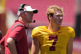NCAA, College League, USA Football: Southern California Spring Game, Apr 23, 2022; Los Angeles, CA, USA; Southern Califo