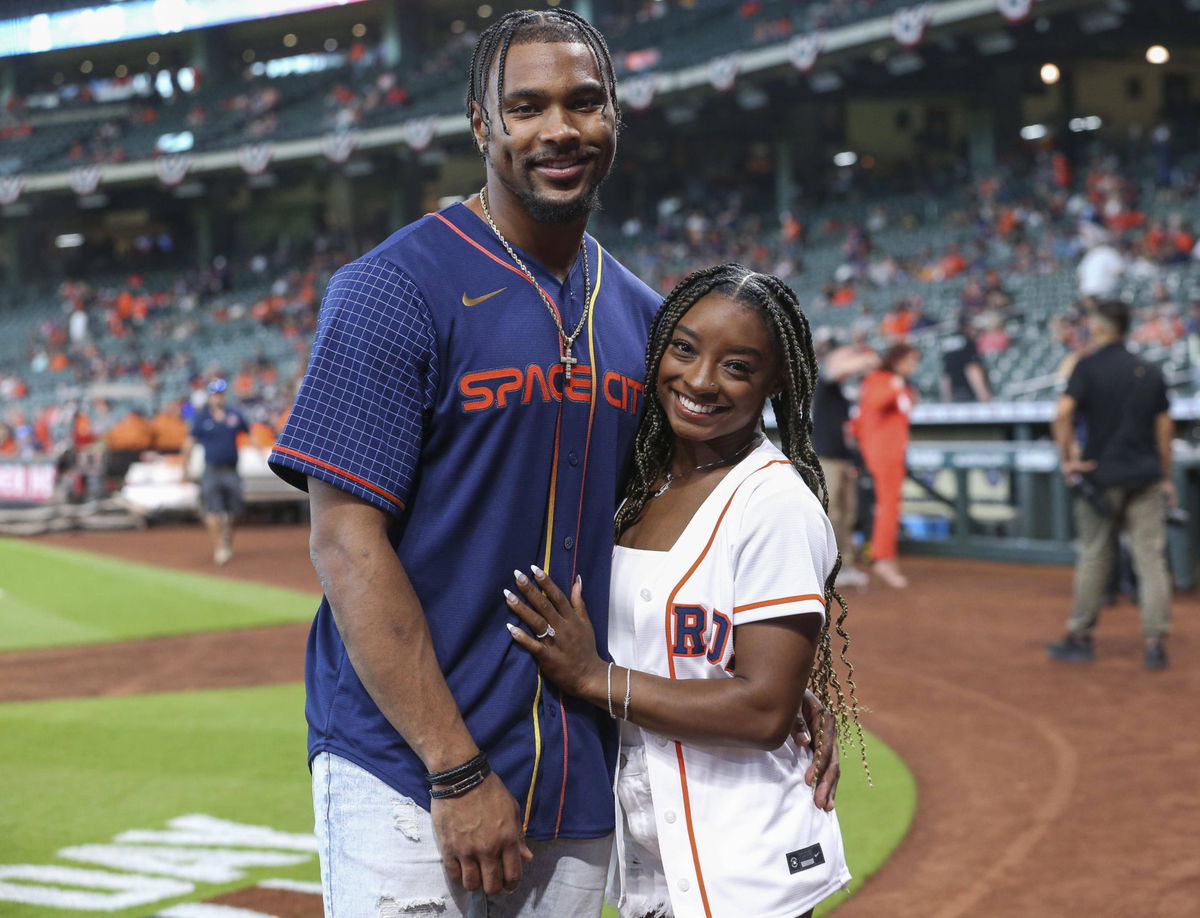 Simone Biles and Jonathan Owens