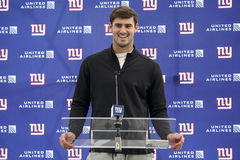 New York Giants Press and Training Daniel Jones (8) QB of New York Giants during the practice session and press conferen