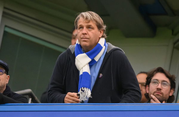 Chelsea v Manchester United, ManU &#8211; Premier League &#8211; Stamford Bridge Chelsea owner Todd Boehly watches on during the Pre