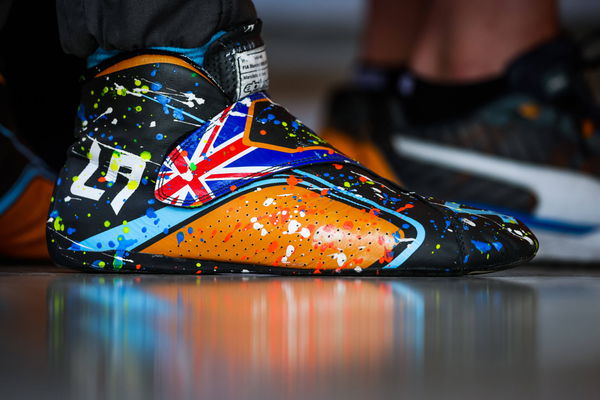 The Alpinestars racing shoes of NORRIS Lando (gbr), McLaren F1 Team MCL36, during the Formula 1 Grand Premio de la Ciuda