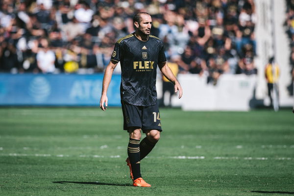 LOS ANGELES, CA &#8211; OCTOBER 30:LAFC&#8221;!s Giorgio Chiellini during the MLS, Fussball Herren, USA Western Conference Final betw