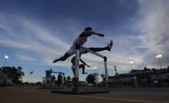 Track and Field: NCAA, College League, USA West Preliminary, May 24, 2019; Sacramento, CA, USA; Silhouette of Anthony Ea